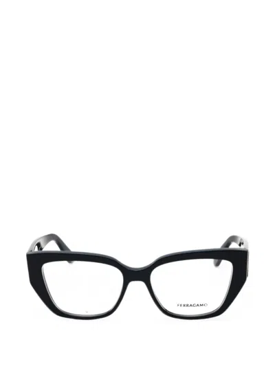Ferragamo Eyewear Cat-eye Glasses In Black
