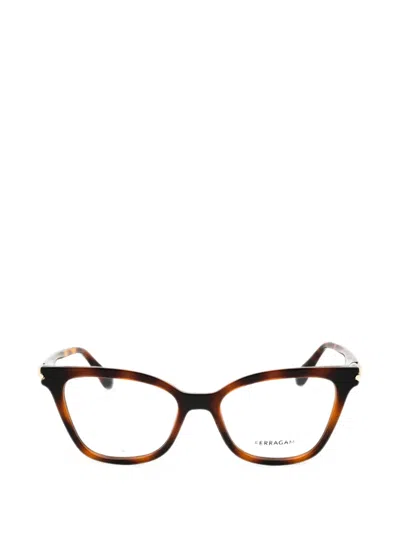 Ferragamo Eyewear Cat-eye Glasses In Brown
