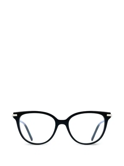 Ferragamo Eyewear 캣아이 프레임 안경 In 블랙