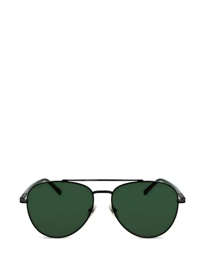 Ferragamo Eyewear Double-bridge Pilot-frame Sunglasses In Green