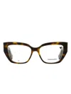 Ferragamo Eyewear Flared Rectangular Glasses In Brown