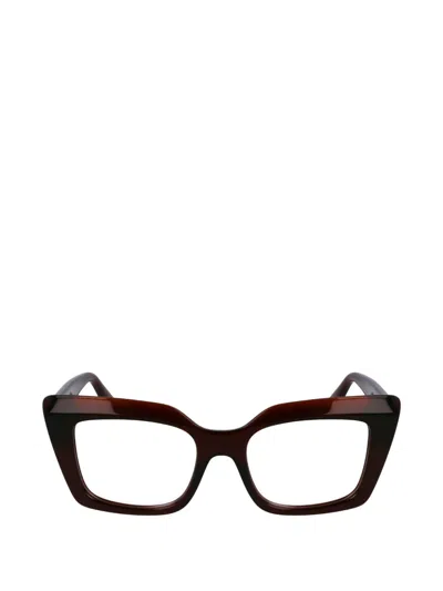 Ferragamo Eyewear Gancini Cat-eye Glasses In Black