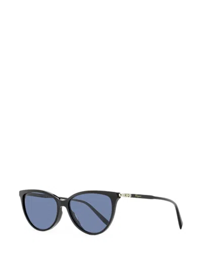 Ferragamo Eyewear Gancini Cat-eye Sunglasses In 블랙