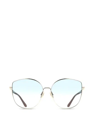Ferragamo Eyewear Gancini Cat-eye Sunglasses In Gold