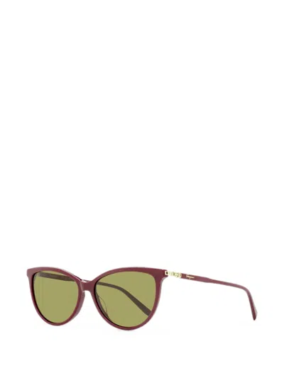 Ferragamo Eyewear Gancini Cat-eye Sunglasses In Red