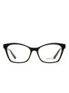 Ferragamo Eyewear Gancini Rectangle Glasses In Black
