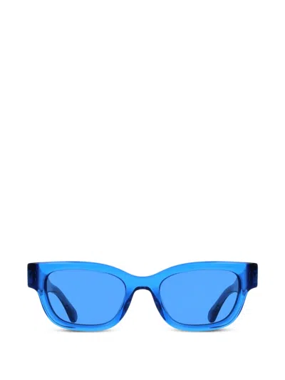 Ferragamo Eyewear Gancini Rectangle-frame Sunglasses In Blue