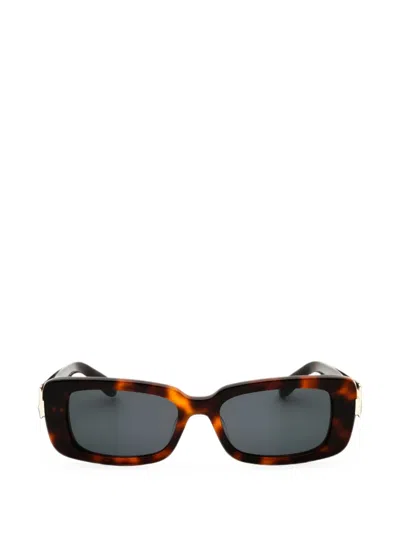 Ferragamo Eyewear Gancini Rectangle-frame Sunglasses In Braun