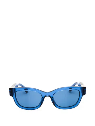 Ferragamo Eyewear Gancini Rectangular Sunglasses In Blue