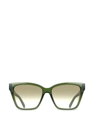 Ferragamo Eyewear Gancini Rectangular-frame Sunglasses In Green