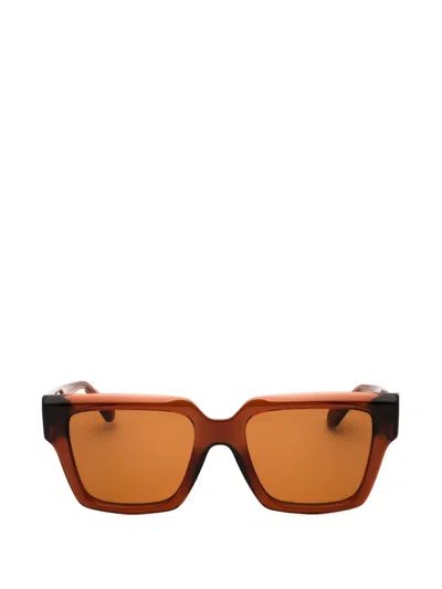 Ferragamo Eyewear Gancini Square-frame Sunglasses In Brown