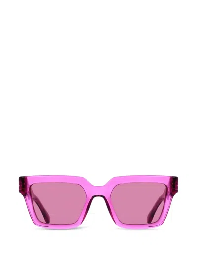 Ferragamo Eyewear Gancini Square-frame Sunglasses In Pink