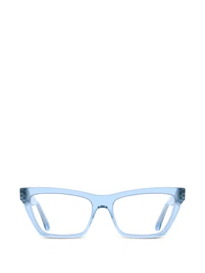 Ferragamo Eyewear Gancini Transparent Cat-eye Glasses In White