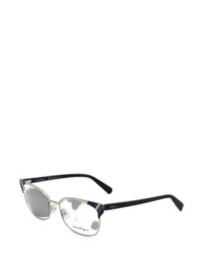 Ferragamo Eyewear Geometric-frame Glasses In Blue