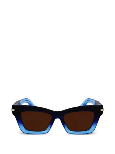 Ferragamo Eyewear Gradient-effect Cat-eye Sunglasses In Gold