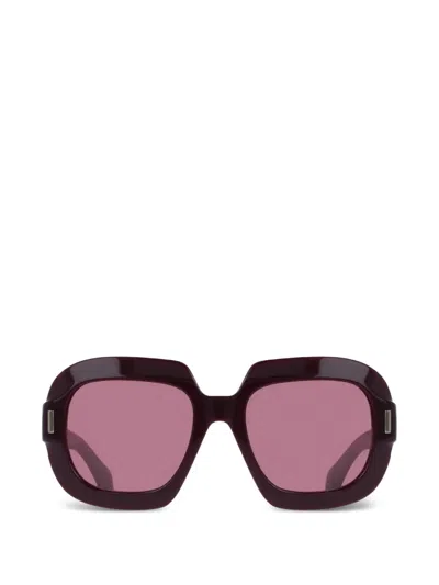 Ferragamo Eyewear Logo-detail Sunglasses In Pink