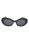 Ferragamo Eyewear Oval-frame "black" Sunglasses