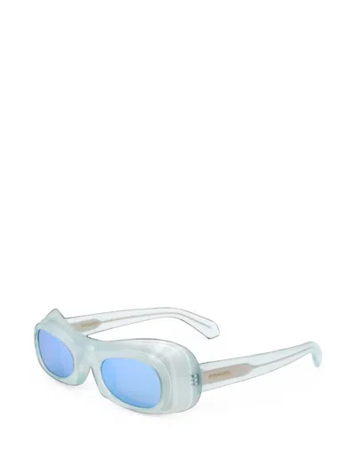 Ferragamo Eyewear Oval-frame Sunglasses In Blue