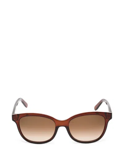 Ferragamo Eyewear Oval-frame Sunglasses In Brown