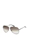 Ferragamo Eyewear Pilot-frame Sunglasses In 브라운