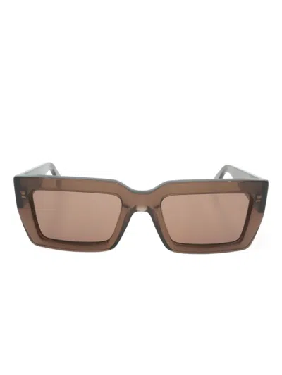 Ferragamo Eyewear Rectangle-frame Sunglasses In Brown