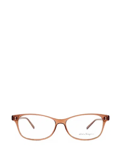 Ferragamo Eyewear Rectangle-frame Glasses In Brown