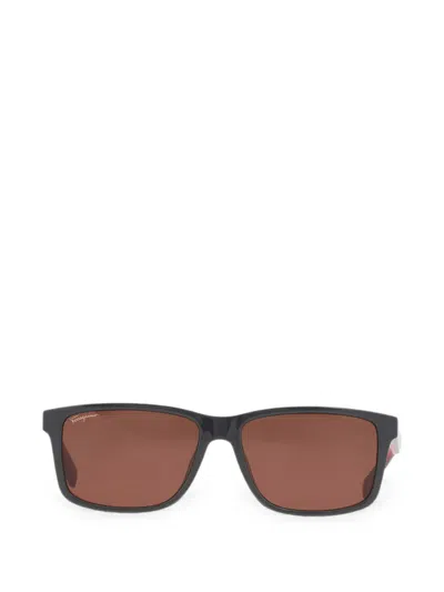 Ferragamo Eyewear Rectangle-frame Sunglasses In Black