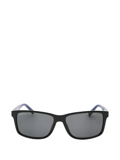 Ferragamo Eyewear Rectangle-frame Sunglasses In Black