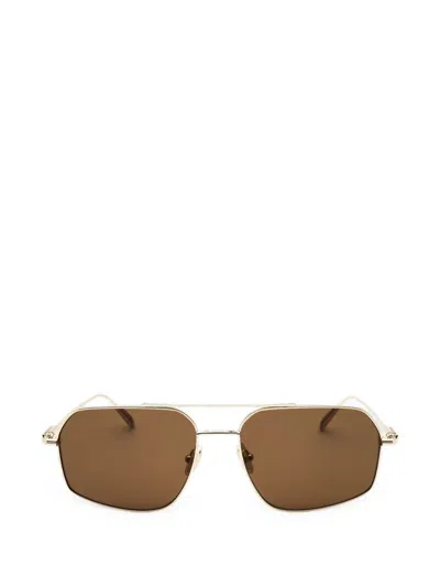 Ferragamo Eyewear Rectangular-frame Sunglasses In Gold