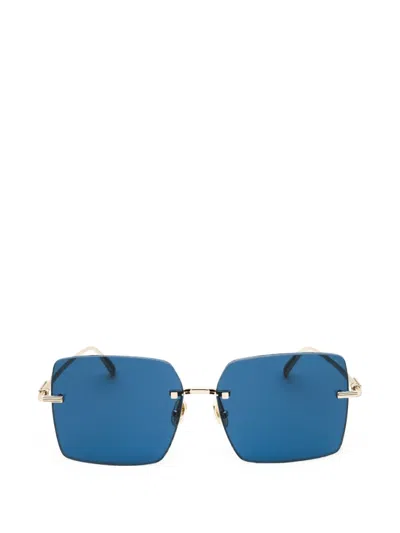 Ferragamo Eyewear Rimless Oversized Sunglasses In Gold