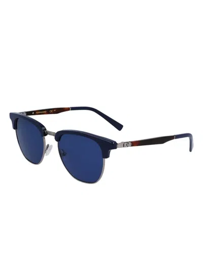 Ferragamo Eyewear Round-frame Sunglasses In Black
