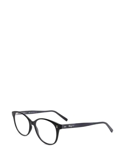 Ferragamo Eyewear Round-frame Glasses In 블랙