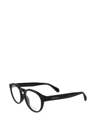 Ferragamo Eyewear Round-frame Glasses In Black