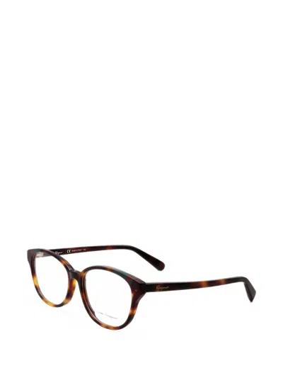 Ferragamo Eyewear Round-frame Glasses In Brown