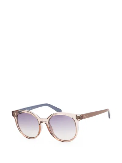 Ferragamo Eyewear Round-frame Sunglasses In Neutrals