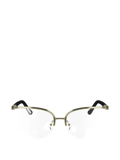 Ferragamo Eyewear Semi-rimless Glasses In Gold