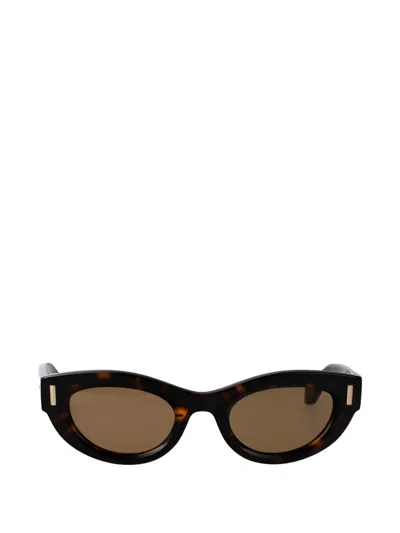 Ferragamo Eyewear Sf2062se Tortoiseshell-effect Sunglasses In Brown
