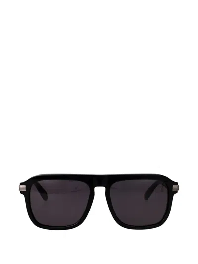 Ferragamo Eyewear Sf2087s Logo-plaque Sunglasses In Black
