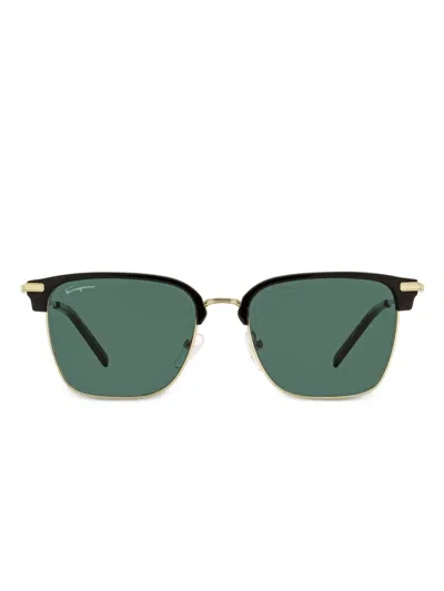 Ferragamo Eyewear Square-frame Sunglasses In Gold