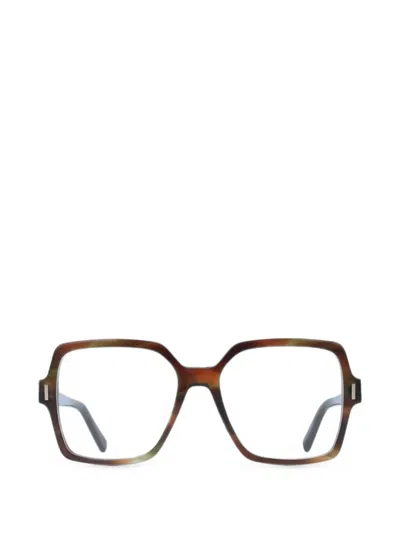 Ferragamo Eyewear Square-frame Full-rim Glasses In 브라운