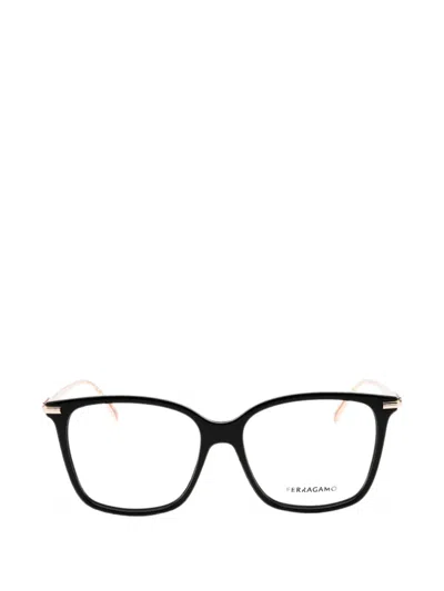 Ferragamo Eyewear Square-frame Glasses In Black