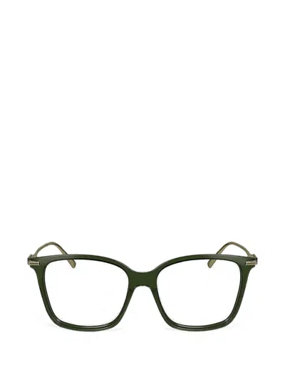 Ferragamo Eyewear Square-frame Glasses In Green