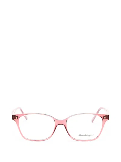 Ferragamo Eyewear Square-frame Glasses In Pink
