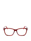 Ferragamo Eyewear Square-frame Glasses In Red