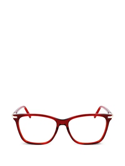 Ferragamo Eyewear Square-frame Glasses In Red