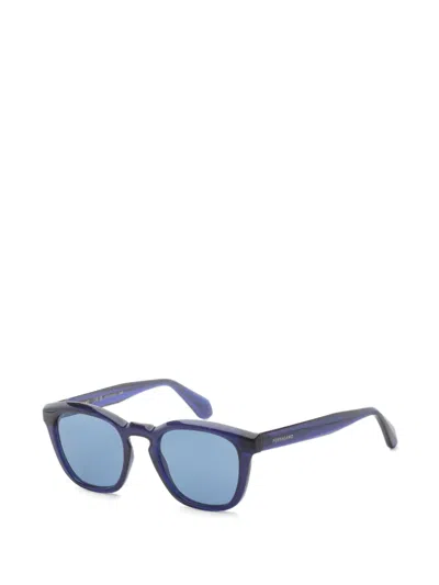 Ferragamo Eyewear Square-frame Sunglasses In Blue