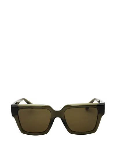 Ferragamo Eyewear Square-frame Sunglasses In Green