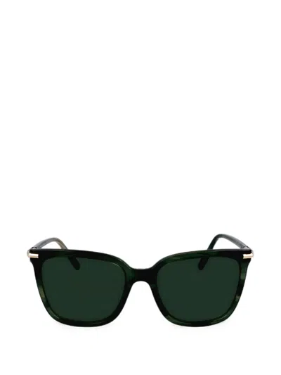 Ferragamo Eyewear Square-frame Sunglasses In Green