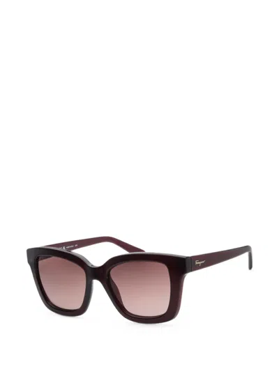 Ferragamo Eyewear Square-frame Sunglasses In Red