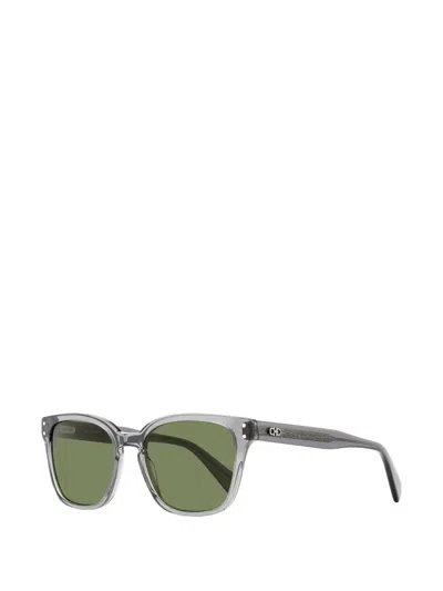 Ferragamo Eyewear The Ferragamo 1040 Sunglasses Feature A Classic Rectangular Silhouette With Softly Rounded Edges And In Gray
